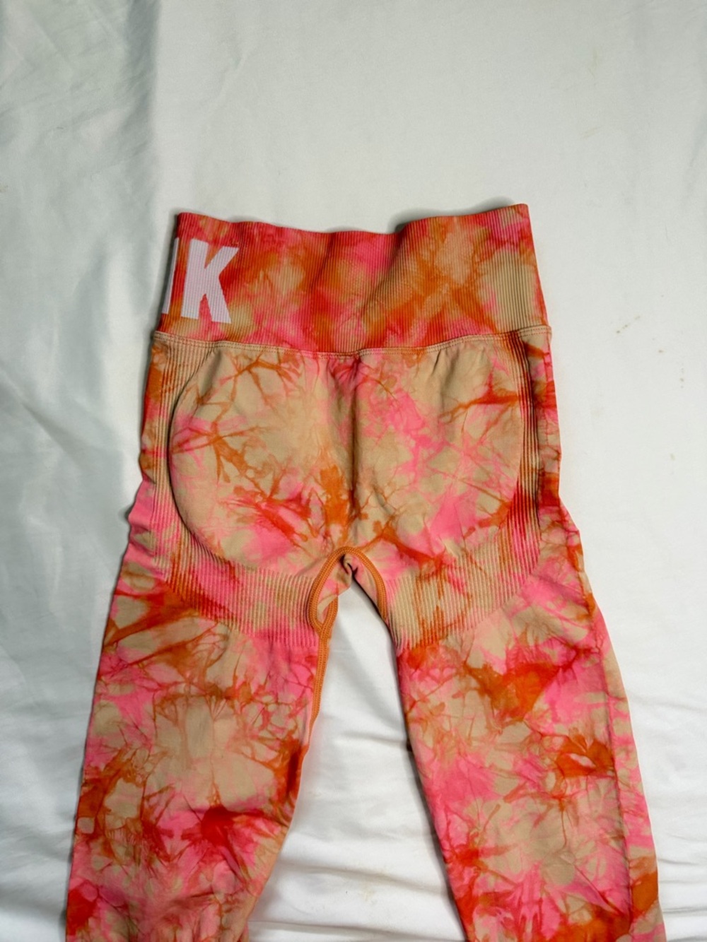 PINK Victoria's Secret Pink & Orange Tie-Dye Leggings - Picture 5 of 5